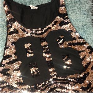 VS Pink Sparkly Workout TankTop